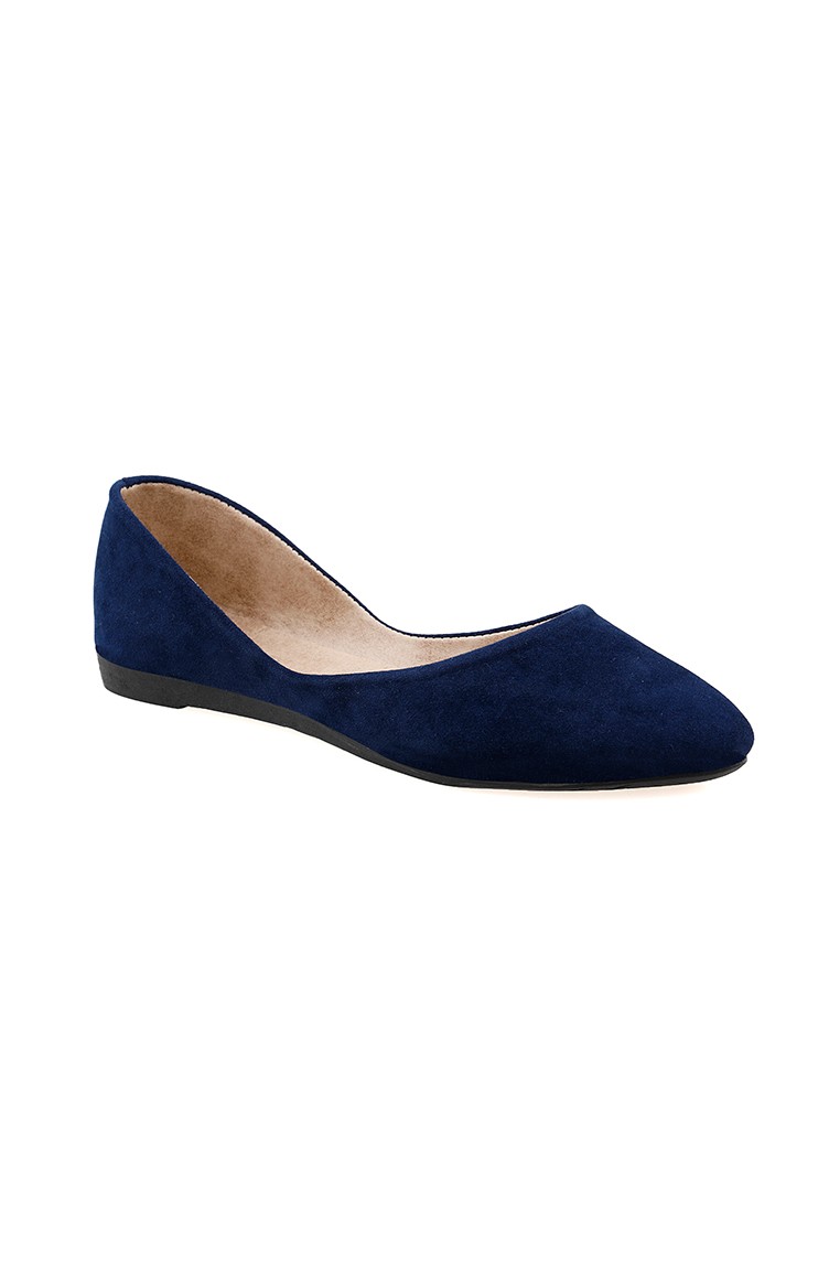 navy and white flat shoes