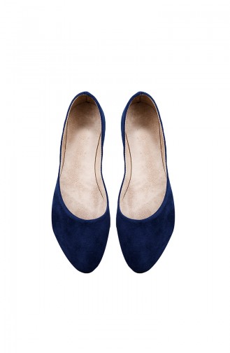 Navy Blue Woman Flat Shoe 0114-12