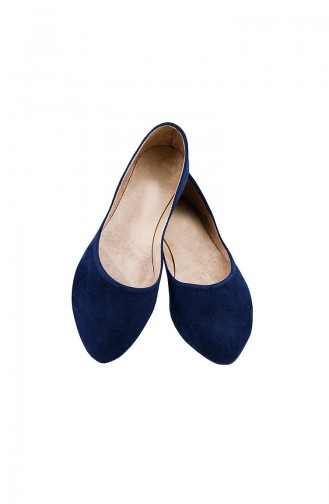 Navy Blue Woman Flat Shoe 0114-12