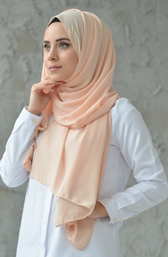 Plain Crepe Shawl 50051-38 Light Beige 38