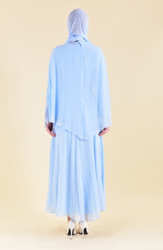 Robe de Soirée 8422-01 Bleu Bébé 8422-01