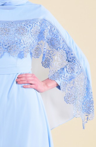 Robe de Soirée 8422-01 Bleu Bébé 8422-01