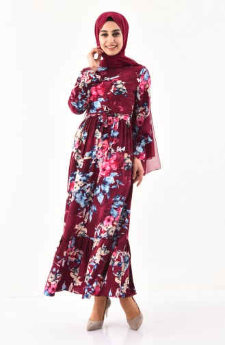 Dunkelblau Hijab Kleider 2056B-01