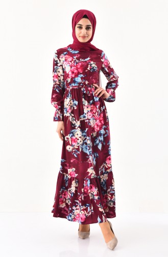 Dunkelblau Hijab Kleider 2056B-01