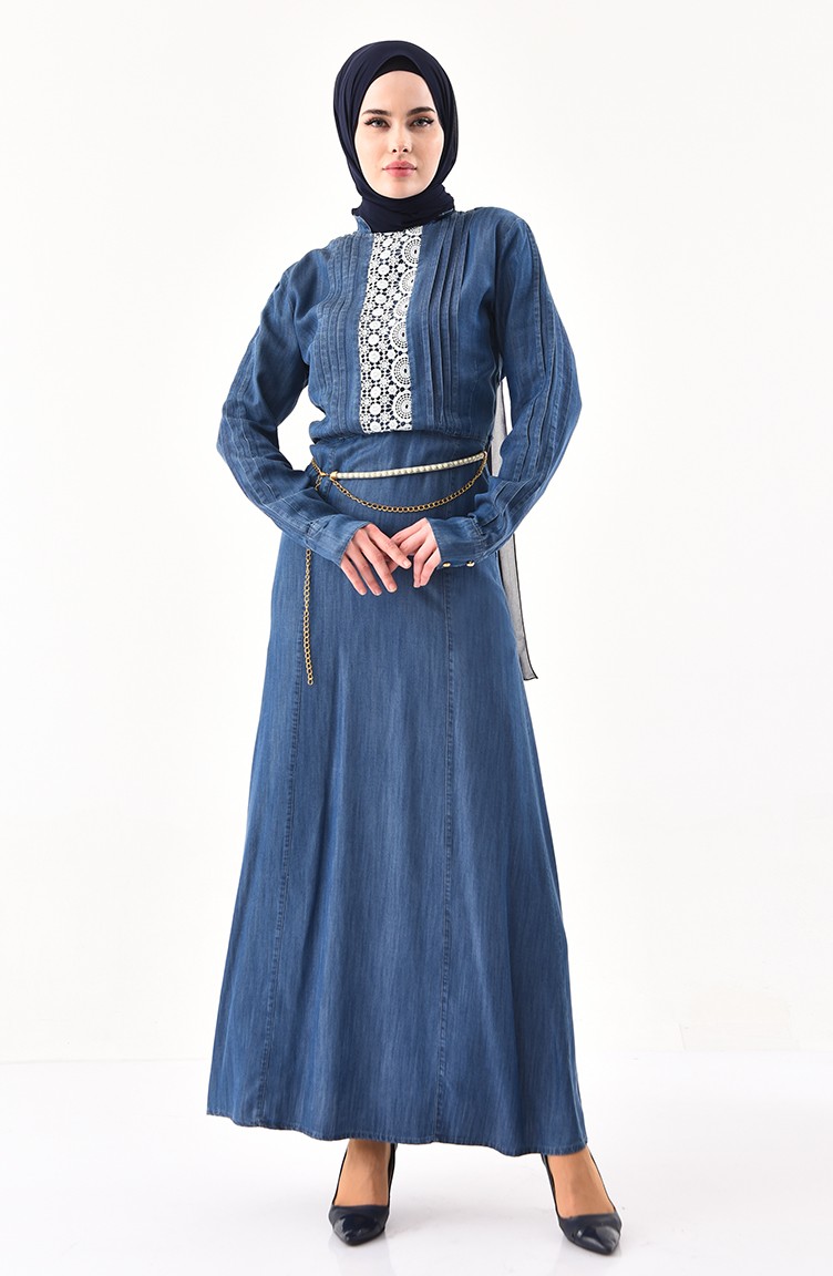 Robe jean et dentelle online