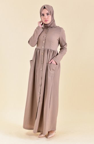 Vorgeknöpftes Kleid 1001-02 Nerz 1001-02