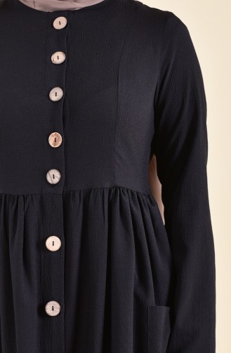 Front Buttoned Dress 1001-03 Black 1001-03