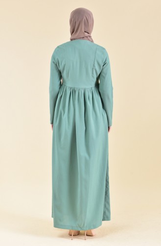 Front Buttoned Dress 1001-05 Green 1001-05