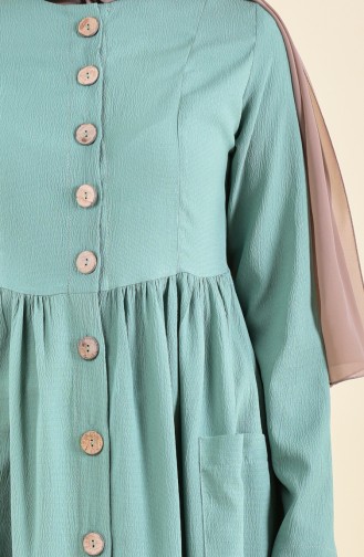 Front Buttoned Dress 1001-05 Green 1001-05