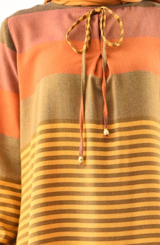 Striped A Pile Dress 1010-02 Mustard 1010-02