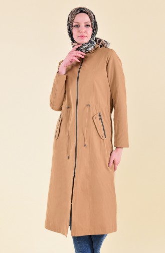 Beli Elastic Trench Coat 5115-02 Camel 5115-02