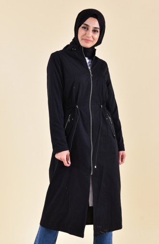 Trench Coat Taille élastique 5115-03 Noir 5115-03