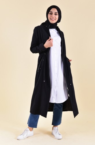 Trench Coat Taille élastique 5115-03 Noir 5115-03