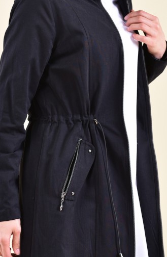 Trench Coat Taille élastique 5115-03 Noir 5115-03