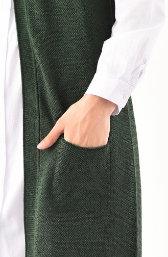 iLMEK Knitwear Pocket Vest 4116-12 Green 4116-12