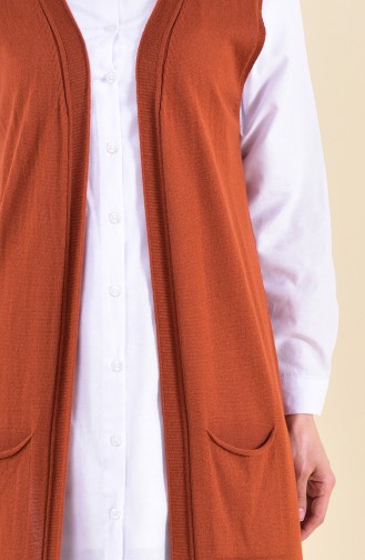 Slim Fit Knitwear Pocket Vest 4128-12 Tile 4128-12