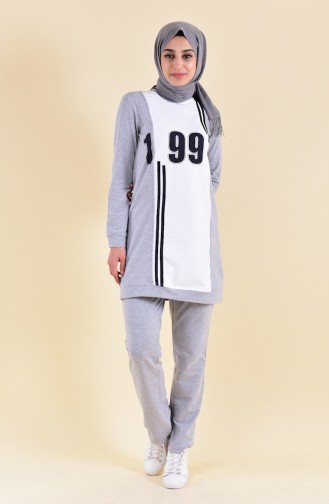 BWEST Printed Tracksuit 8279-04 Gray 8279-04