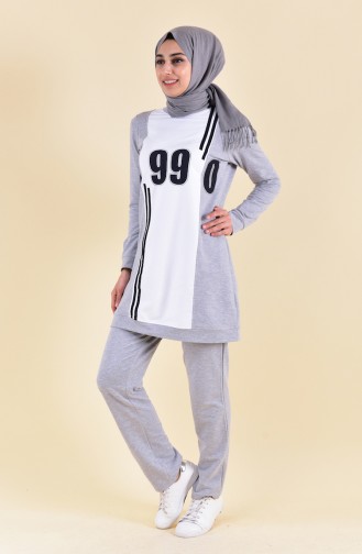 BWEST Printed Tracksuit 8279-04 Gray 8279-04