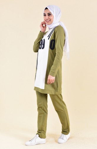 BWEST Printed Tracksuit 8279-06 Oil Green 8279-06
