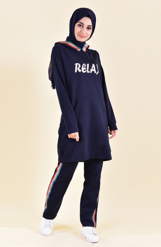 BWEST Pocketed Tracksuit 9010-04 Navy 9010-04