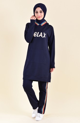 BWEST Pocketed Tracksuit 9010-04 Navy 9010-04