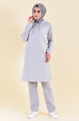 Hoodie Tracksuit 19001-03 Gray 19001-03