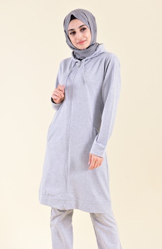 Zippered Tracksuit 30100-03 Gray 30100-03