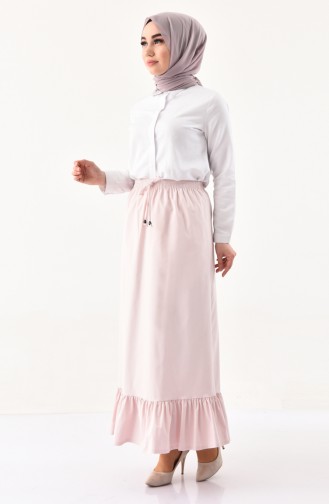 DURAN Elastic Waist Frilly Skirt 1114-04 Pink 1114-04