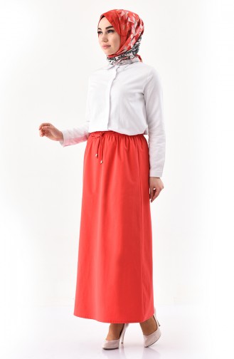 DURAN Elastic Waist Skirt 1202-07 Red 1202-07