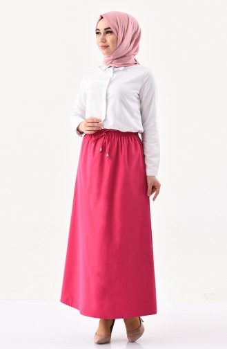 DURAN Elastic Waist Skirt 1202-09 Fuchsia 1202-09