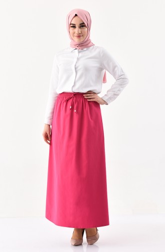 DURAN Elastic Waist Skirt 1202-09 Fuchsia 1202-09