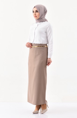Belted Skirt  7002-02 Dark Mink 7002-02