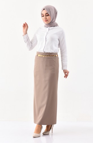 Belted Skirt  7002-02 Dark Mink 7002-02