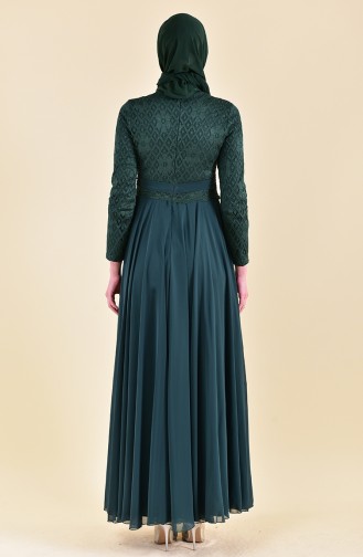 MISS VALLE  Ruched Evening Dress 8951-04 Emerald Green 8951-04