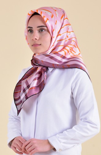 Patterned Silk Scarf 95249-05 dry Rose 95249-05