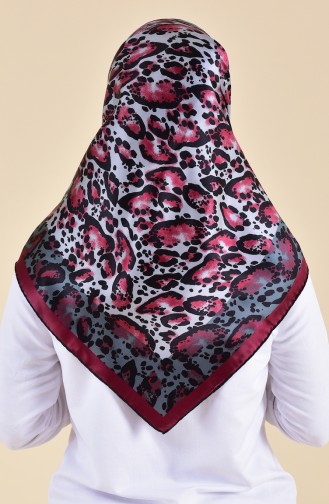 Patterned Silk Scarf 95251-02 Cherry 95251-02