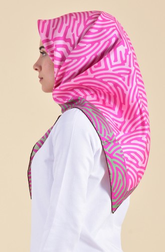 Patterned Silk Scarf 95252-02 Pink 95252-02