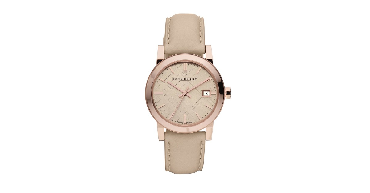 Burberry Women s Leather Wristwatch BU9109 Rose Gold 9109 Sefamerve
