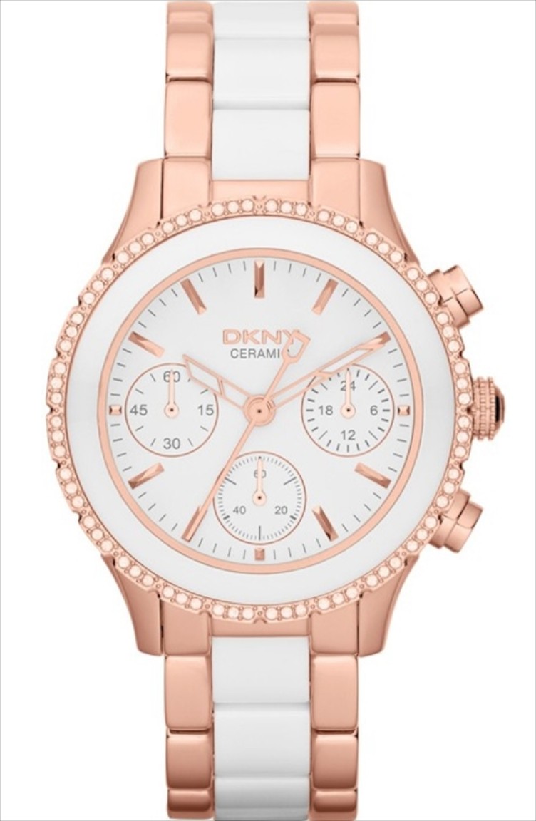 Dkny Bayan Çelik Seramik Kol Saati NY8825 Rose Gold Beyaz