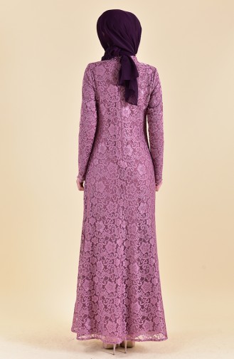 Dusty Rose Hijab Evening Dress 1165-05