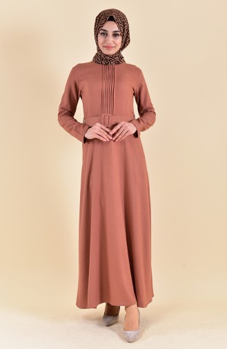 Tan Hijab Dress 4112-05