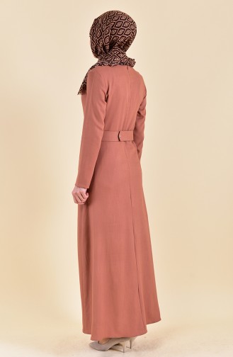 Tan Hijab Dress 4112-05