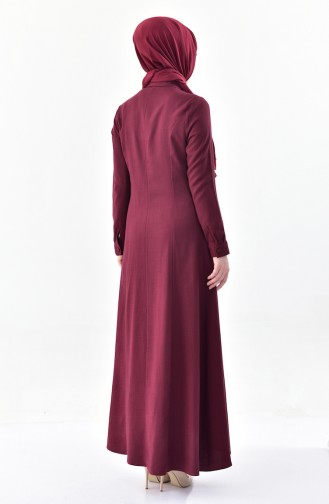 Claret red Abaya 4110-02