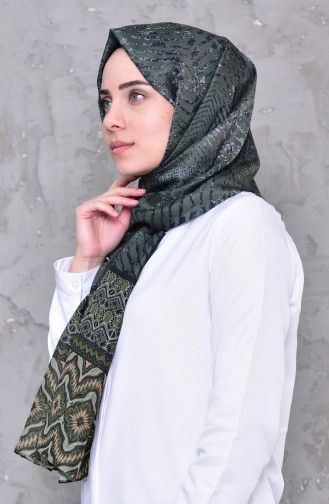 Pattern Cotton Shawl 95255-01 Khaki 95255-01