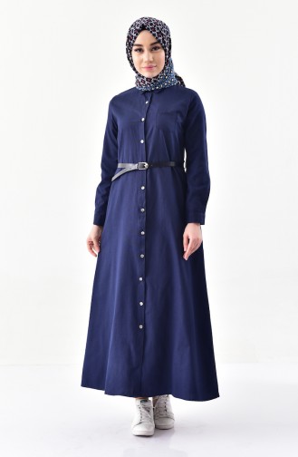 إيليف سو فستان بتصميم حزام للخصر 1280-01 لون كحلي 1280-01