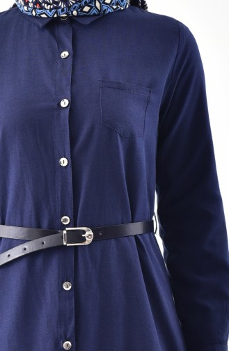 إيليف سو فستان بتصميم حزام للخصر 1280-01 لون كحلي 1280-01