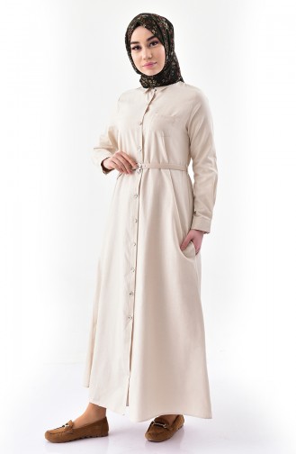 ELIFSU  Belted Dress 1280-02 Stone 1280-02