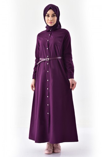إيليف سو فستان بتصميم حزام للخصر 1280-04 لون أرجواني 1280-04