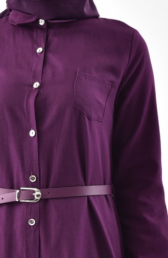 إيليف سو فستان بتصميم حزام للخصر 1280-04 لون أرجواني 1280-04
