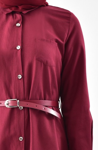 إيليف سو فستان بتصميم حزام للخصر 1280-08 لون خمري 1280-08